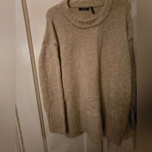 Maglia  Women's Tan Cowl Neck Sweater